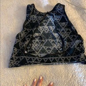 Triangle Graphic Crop Top